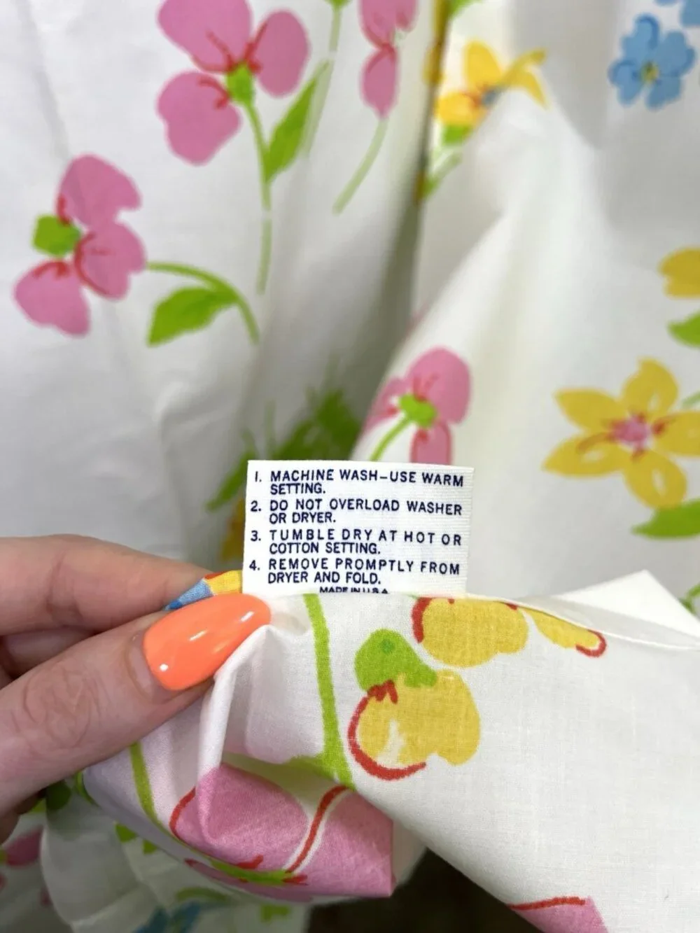 VTG Pacific Miracle Floral Twin Flat Sheet Retro Mod Flower Power Mid Century